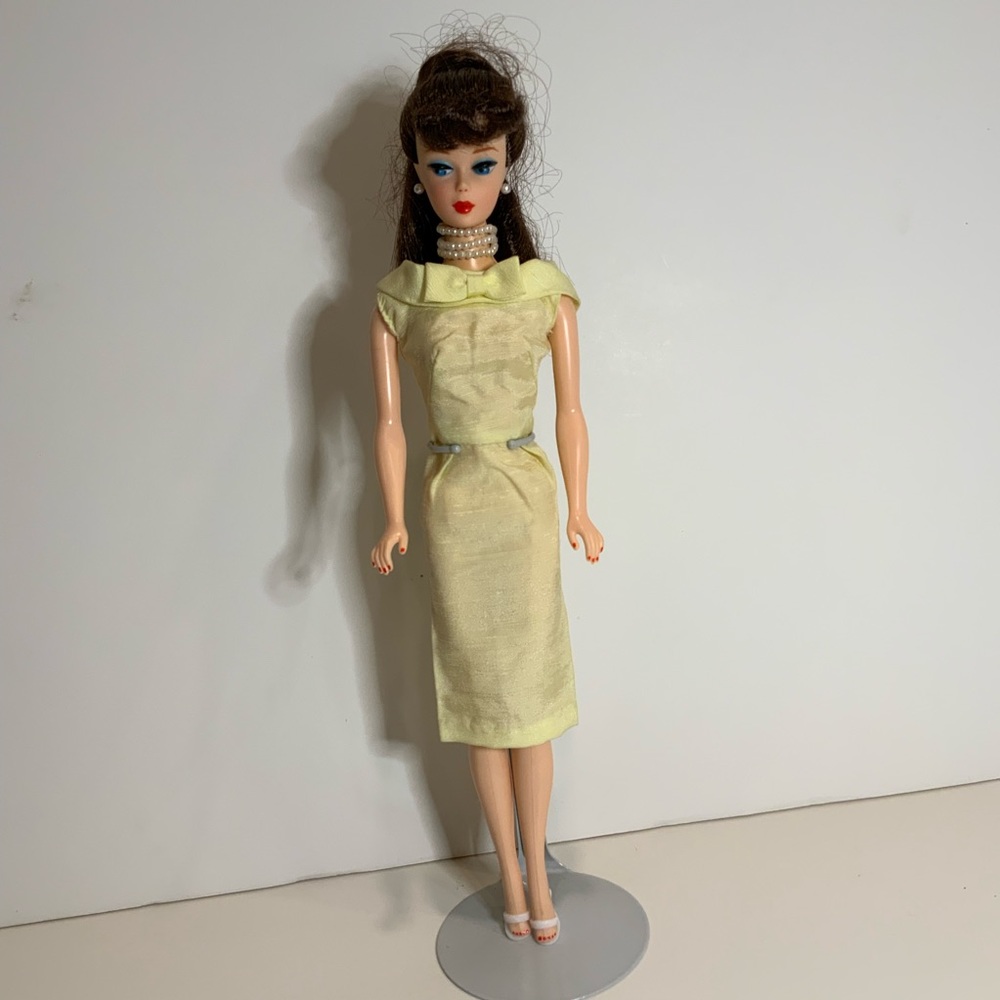 Barbie VINTAGE Silk Sheath (1962-1963) PALE YELLOW